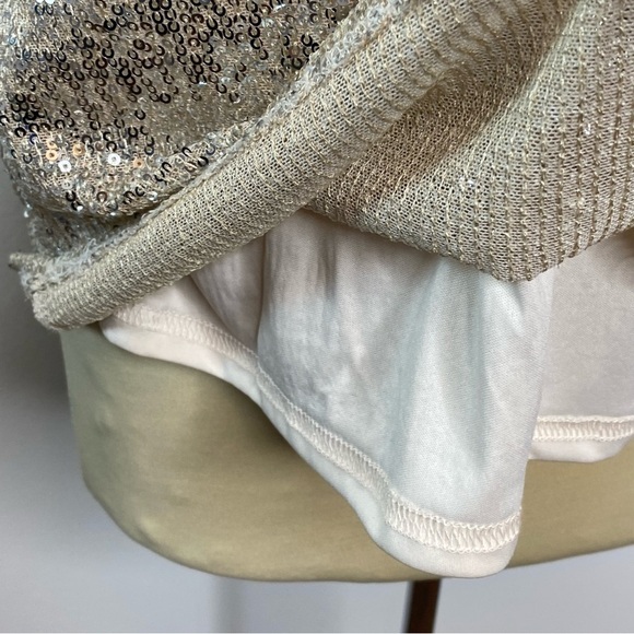 MELLODAY Cream Sequin Dolman Sleeve Top - Picture 5 of 8